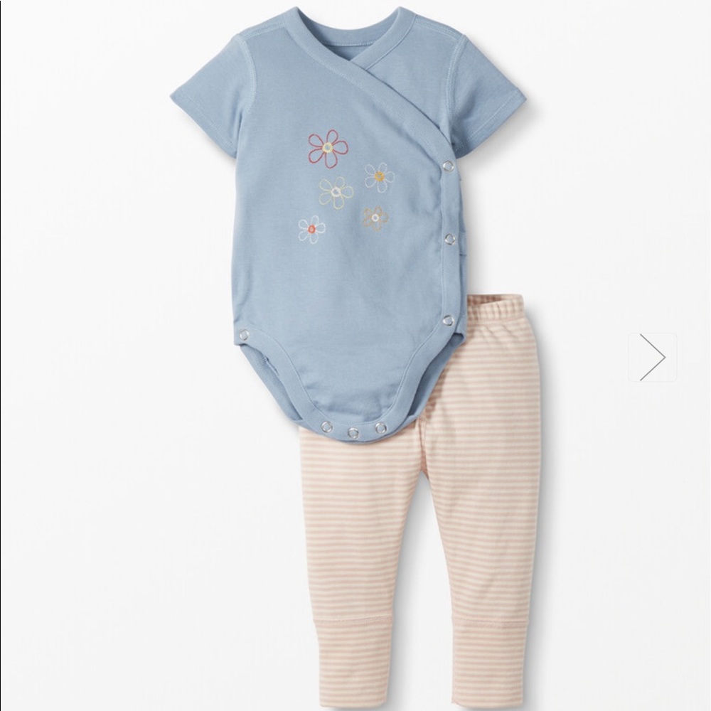 Baby Bodysuit & Pant Set In Organic Cotton